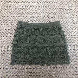 Free People Fitted Lace Skirt